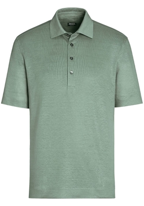 Zegna linen polo shirt - Green