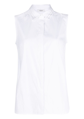 Peserico sleeveless cotton shirt - White