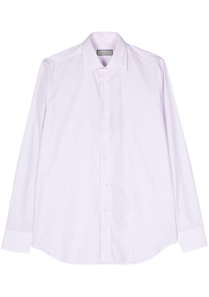 Canali check-pattern cotton shirt - Pink