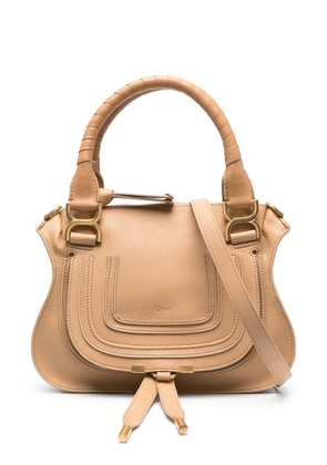 Chloé small Marcie leather tote bag - Brown