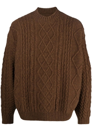 KAPITAL chunky knit jumper - Brown