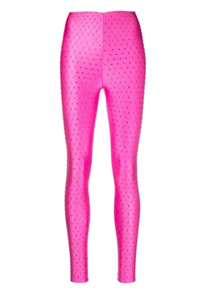 THE ANDAMANE rhinestone embellished leggings - Pink