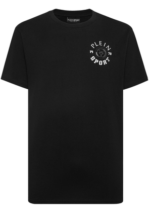 Plein Sport logo-appliqué cotton T-shirt - Black