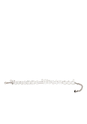 Vivienne Westwood Raimunda logo-lettering choker necklace - Silver