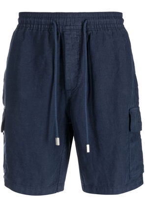 Vilebrequin logo-patch linen shorts - Blue