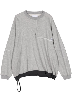 Yoshiokubo Motion mesh-panelled sweatshirt - Grey