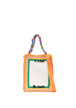 Casablanca Pebble crochet-knit bag - Orange