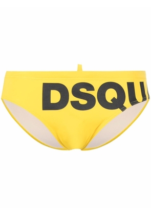 Dsquared2 logo-print swimming briefs - Yellow