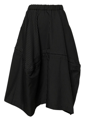 Comme Des Garçons Comme Des Garçons voluminous pinstriped midi skirt - Black