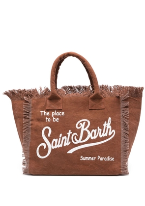 MC2 Saint Barth Vanity logo-print beach bag - Brown