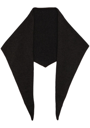 N.Peal herringone-pattern cashmere scarf - Grey