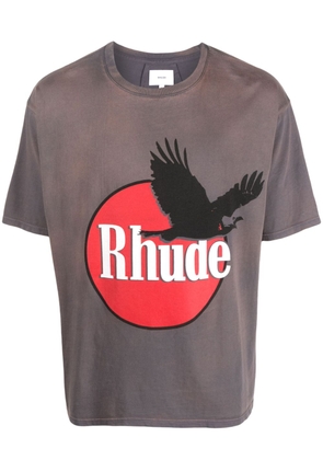 RHUDE logo-print cotton T-shirt - Grey