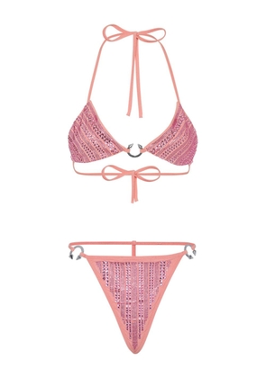 Philipp Plein crystal-embellished bikini - Pink
