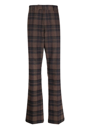 AMIRI plaid-pattern tailored trousers - Brown