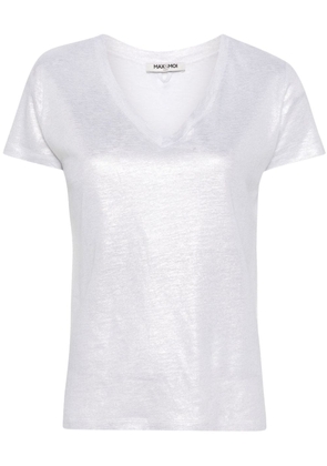 Max & Moi glitter-detail linen T-shirt - White
