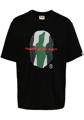 A BATHING APE® Shark Shinji Ape Head-print T-shirt - Black