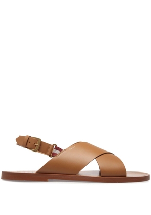 Bally Chateau crossover-strap leather sandals - Brown