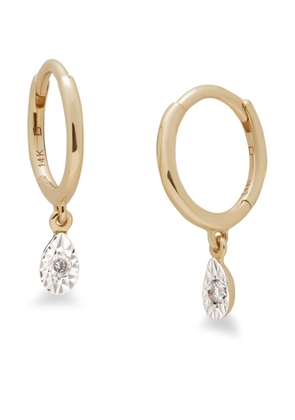 Monica Vinader 14kt recycled yellow gold diamond earrings