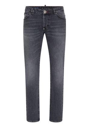 Philipp Plein straight cut cotton jeans - Grey