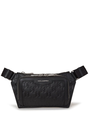 Karl Lagerfeld K/Loom leather belt bag - Black