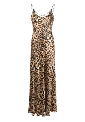 Rabanne leopard-print maxi dress - Neutrals
