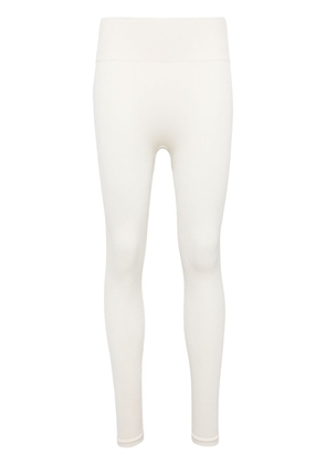 Prism ribbed high-waisted leggings - Neutrals