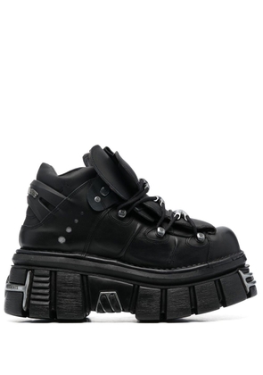 VETEMENTS 80mm chunky lace-up boots - Black
