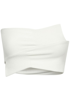 MM6 Maison Margiela sleeve-shaped fine-knit bandeau top - White