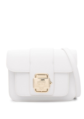 Chiara Ferragni Eyelike lock messenger bag - White