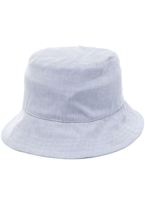 Thom Browne pinstripe-print cotton bucket hat - Blue