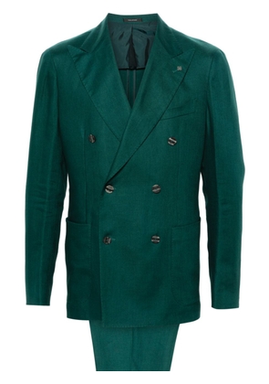 Tagliatore double-breasted linen suit - Green