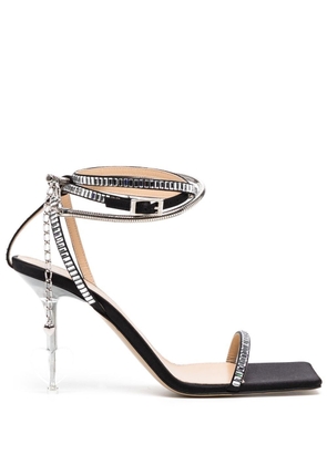 MACH & MACH 80mm crystal-embellished sandals - Black