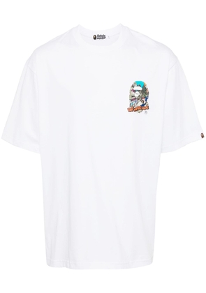 A BATHING APE® graphic-print cotton T-shirt - White
