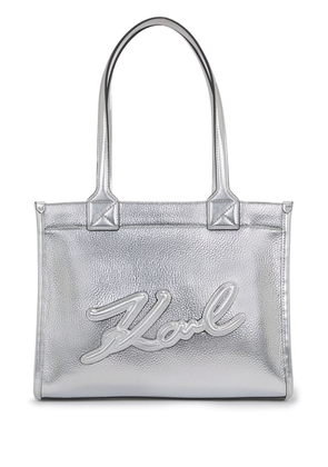 Karl Lagerfeld K/Skuare Grainy tote bag - Silver