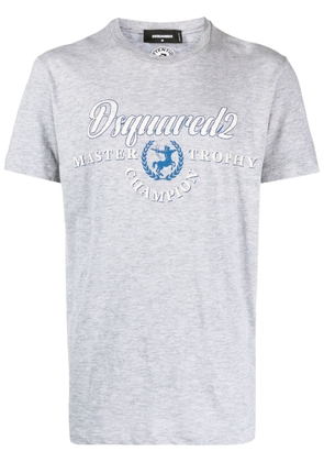 Dsquared2 logo-print cotton-blend T-shirt - Grey