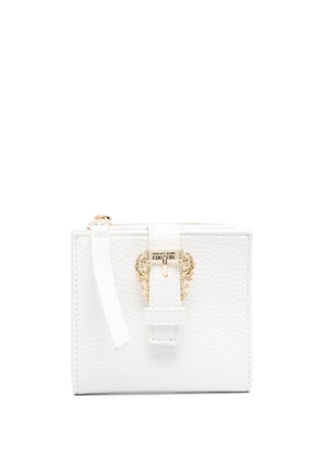 Versace Jeans Couture buckle leather wallet - White
