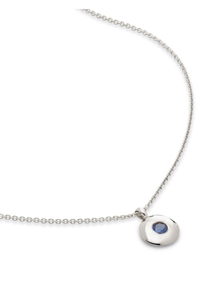 Monica Vinader September sapphire pendant necklace - Silver