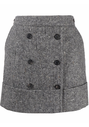 Thom Browne double-breasted miniskirt - Grey