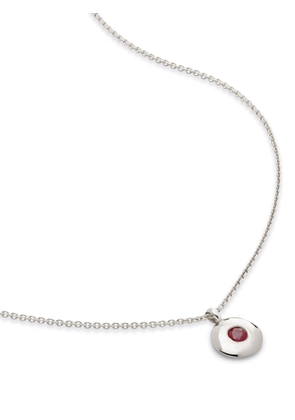 Monica Vinader July ruby pendant necklace - Silver