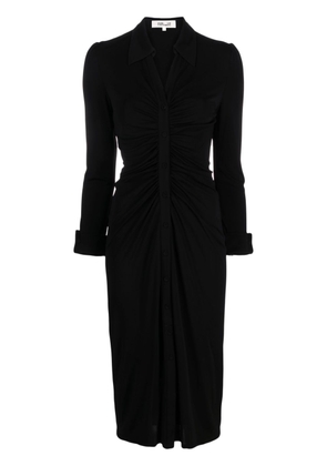 DVF Diane von Furstenberg Sheska ruched shirtdress - Black