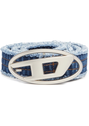 Diesel 1DR logo-buckle denim belt - Blue