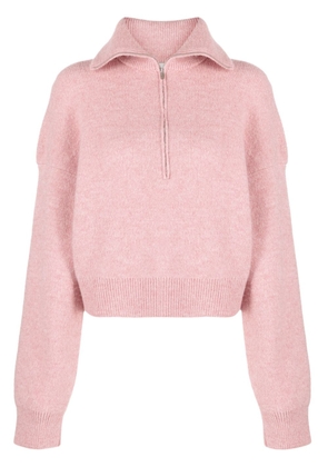 Nanushka Jannis knitted polo jumper - Pink