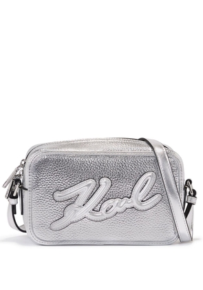 Karl Lagerfeld K/Skuare Grainy camera bag - Silver