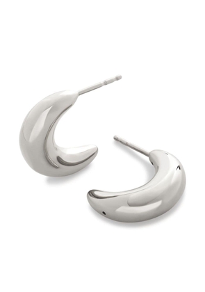 Monica Vinader Crescent Moon medium hoop earrings - Silver