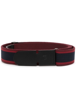 Tod's stripe-detail snap-fit belt - Blue