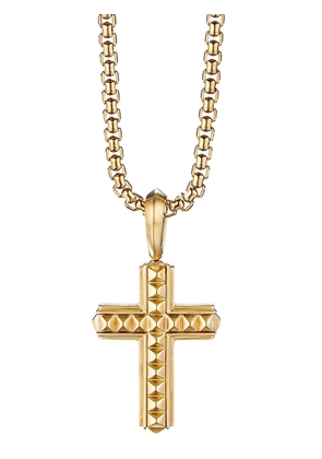 David Yurman 18kt gold cross pendant