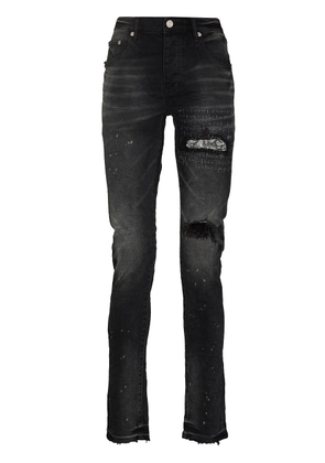 Purple Brand distressed-effect ripped skinny jeans - Black