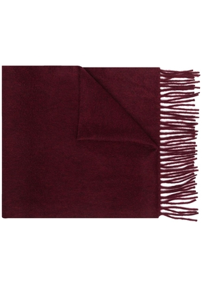 N.Peal wooven cashmere scarf - Red