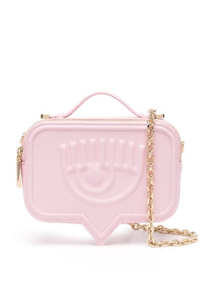 Chiara Ferragni Eyelike faux-leather crossbody bag - Pink