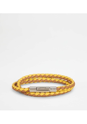 Tod's - MyColors Bracelet in Leather, YELLOW,BROWN,  - Accessories